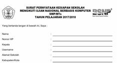 Detail Contoh Surat Kesiapan Unbk Nomer 20