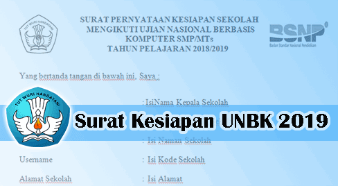 Download Contoh Surat Kesiapan Unbk Nomer 9