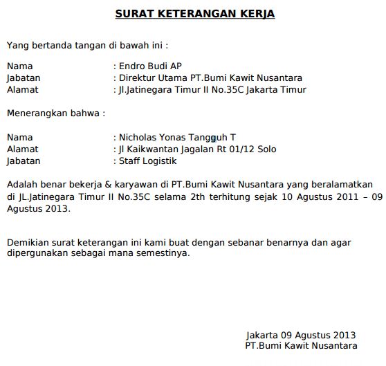 Detail Contoh Surat Keteranga Nomer 25