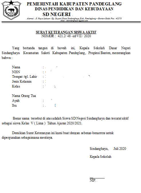 Detail Contoh Surat Keterangan Aktif Kerja Nomer 24