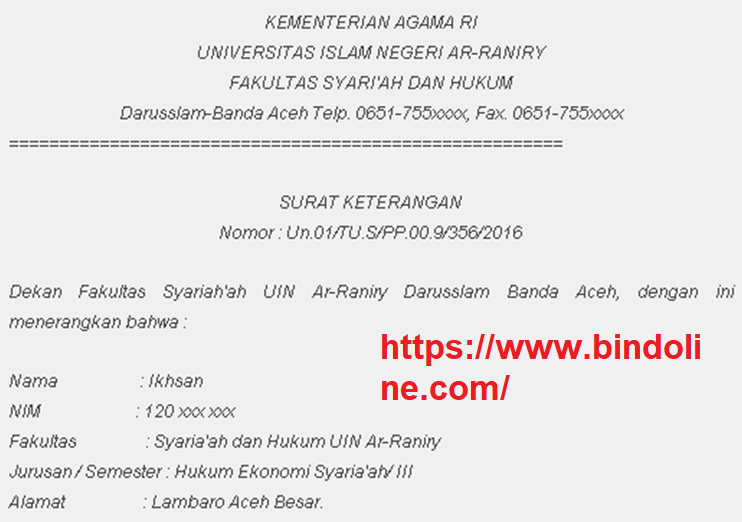 Detail Contoh Surat Keterangan Aktif Kuliah Nomer 42