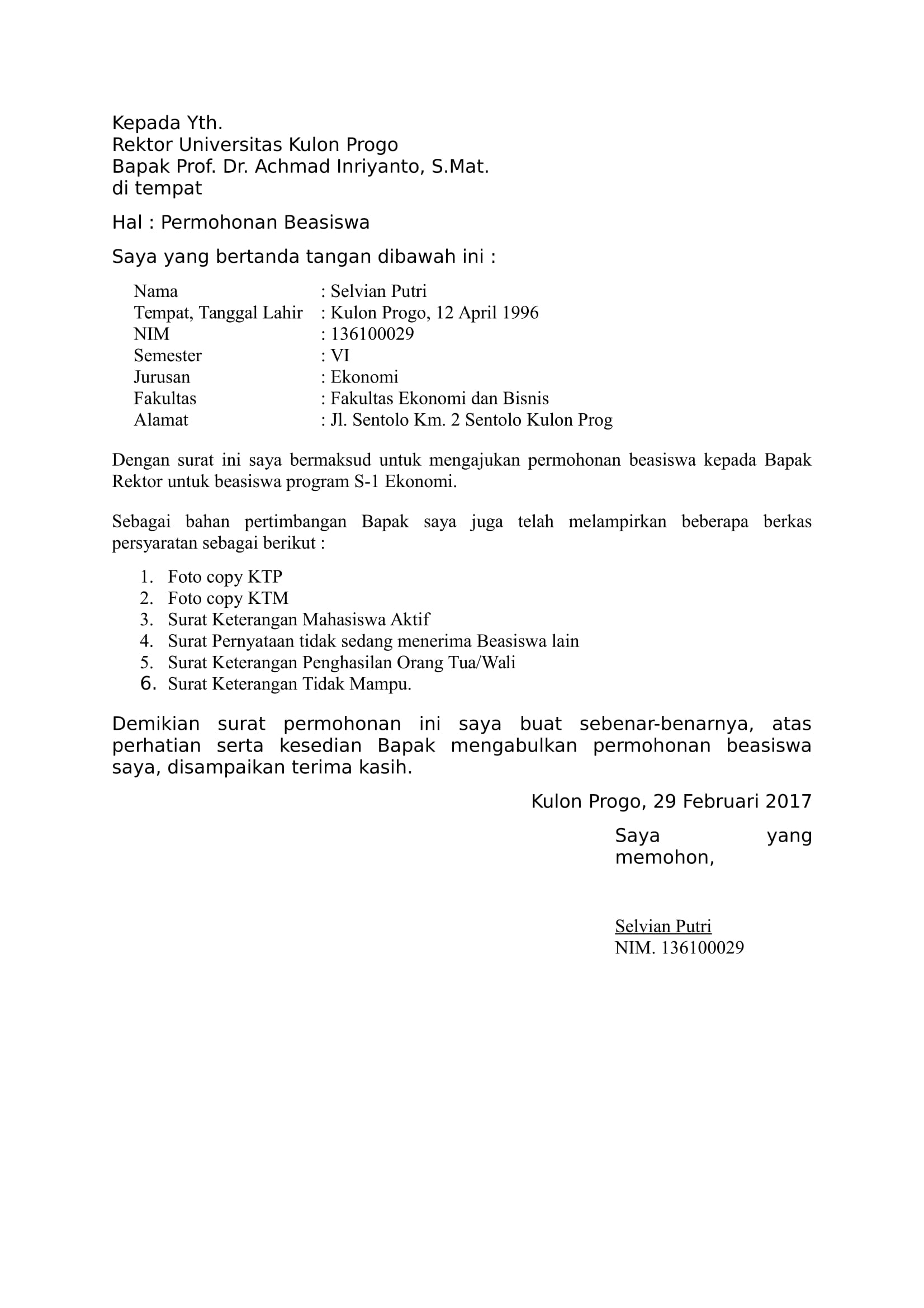 Detail Contoh Surat Keterangan Beasiswa Dari Sekolah Nomer 43