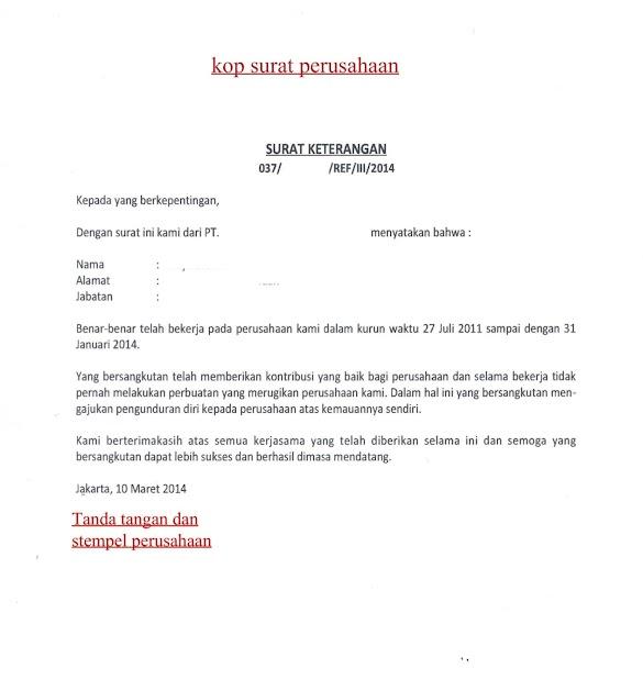 Detail Contoh Surat Keterangan Berhenti Kerja Nomer 12