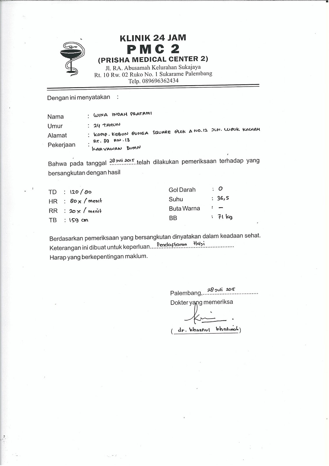 Detail Contoh Surat Keterangan Berobat Nomer 12