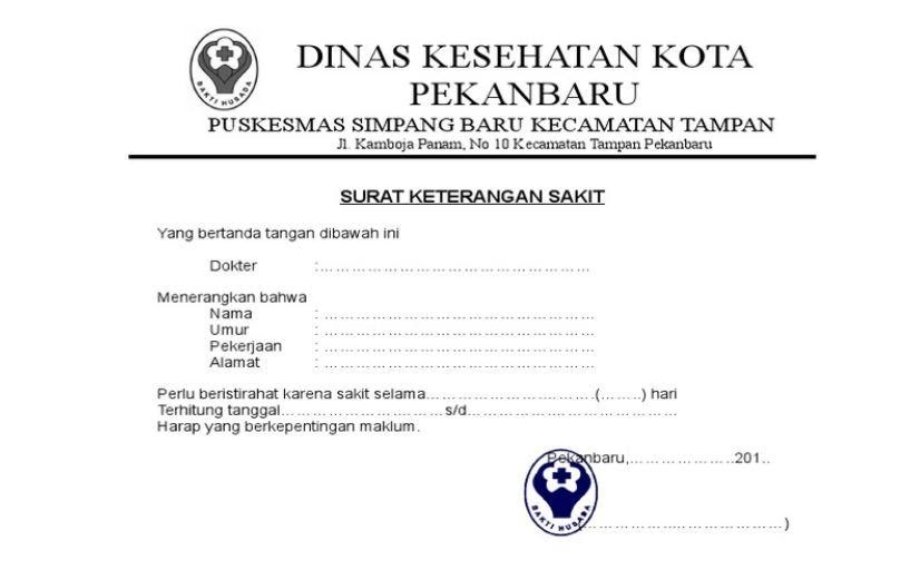 Detail Contoh Surat Keterangan Berobat Nomer 23