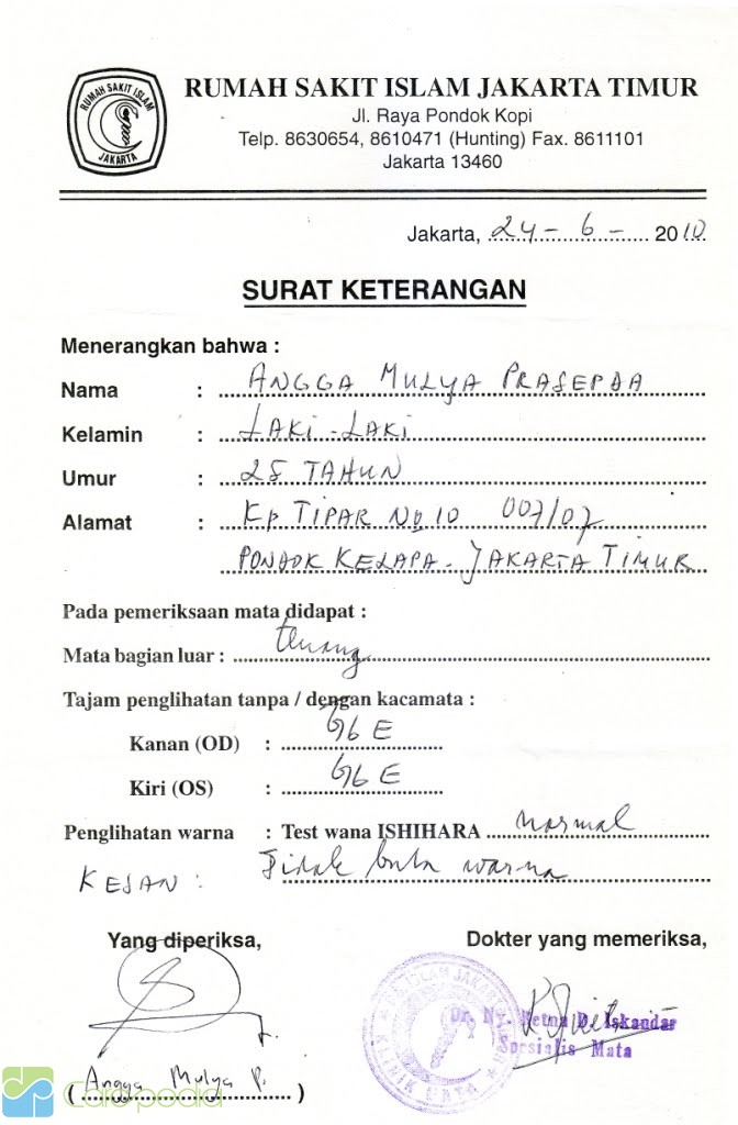 Detail Contoh Surat Keterangan Dari Dokter Nomer 6