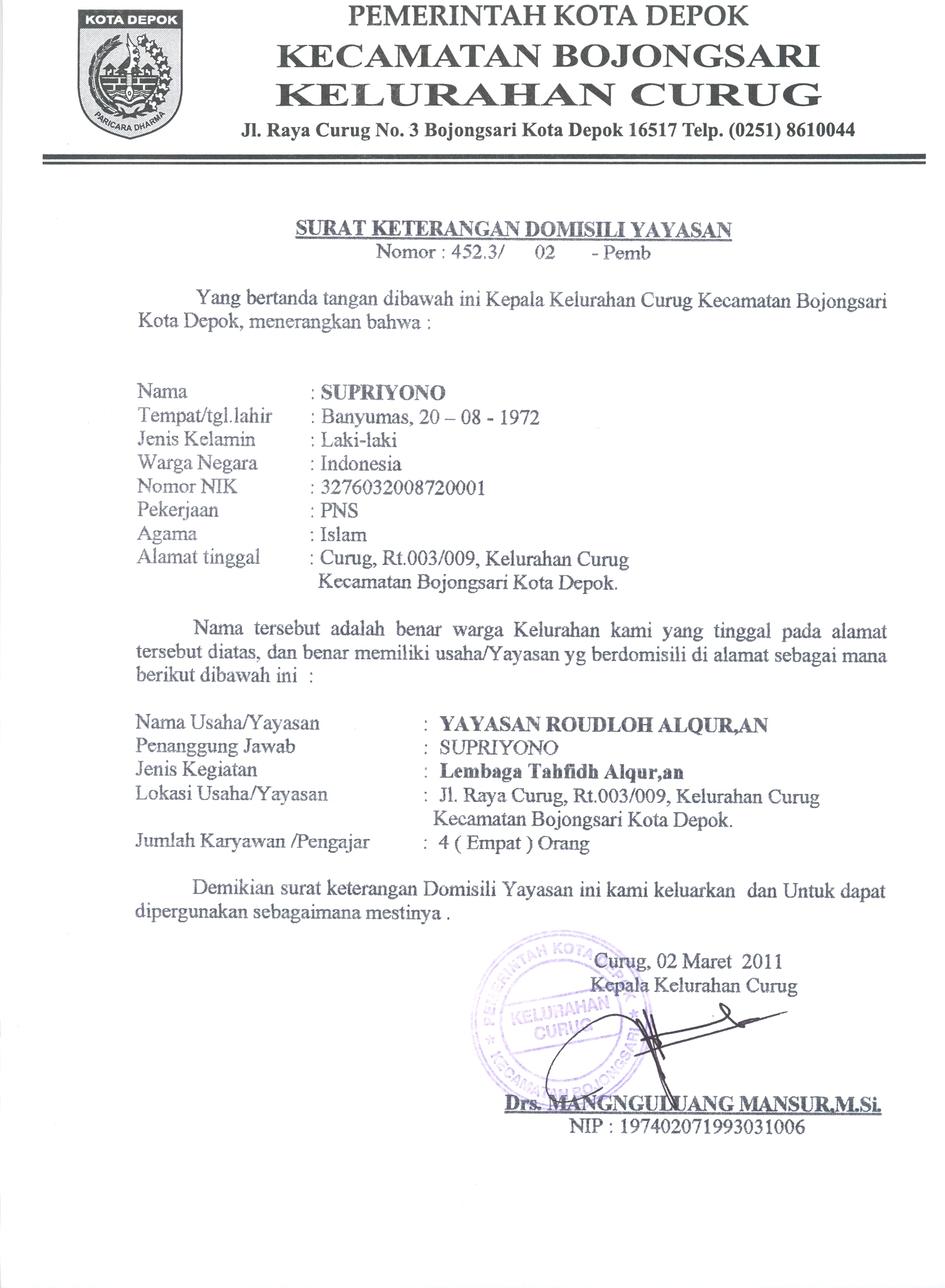 Detail Contoh Surat Keterangan Domisili Desa Nomer 37