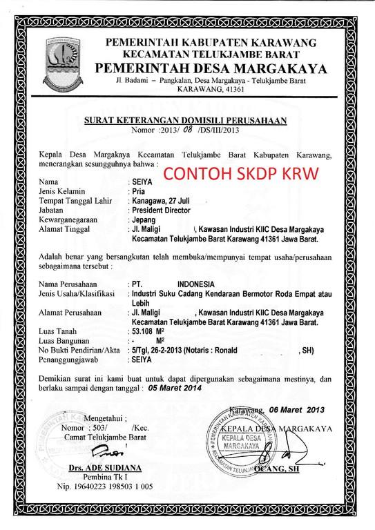 Detail Contoh Surat Keterangan Domisili Perusahaan Nomer 16