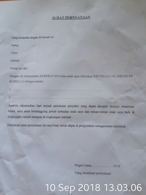 Detail Contoh Surat Keterangan Imunisasi Anak Nomer 25