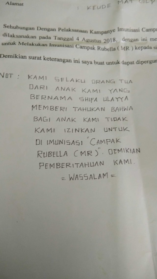 Detail Contoh Surat Keterangan Imunisasi Anak Nomer 31