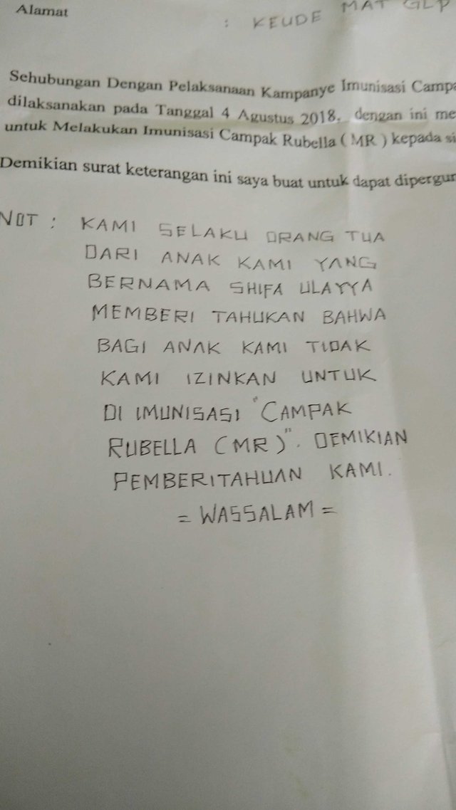 Detail Contoh Surat Keterangan Imunisasi Anak Nomer 31