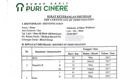 Detail Contoh Surat Keterangan Imunisasi Anak Nomer 40