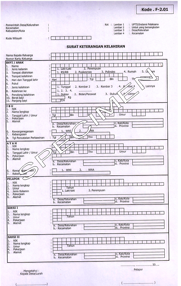 Detail Contoh Surat Keterangan Kelahiran Dari Desa Nomer 28