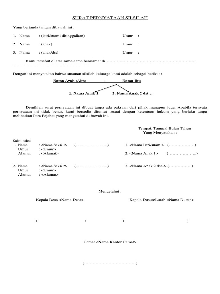 Detail Contoh Surat Keterangan Keluarga Dari Lurah Nomer 6