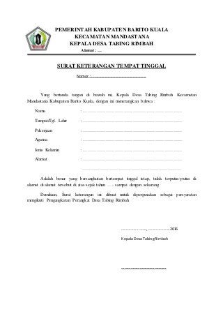 Download Contoh Surat Keterangan Kepala Desa Nomer 13