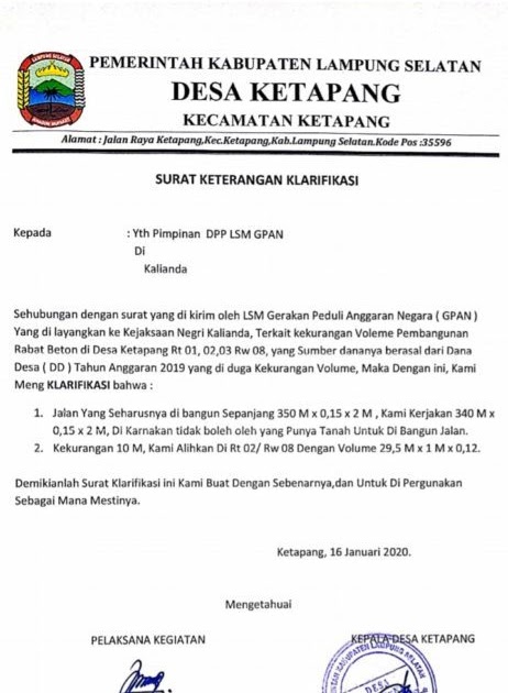 Detail Contoh Surat Keterangan Kepala Desa Nomer 48