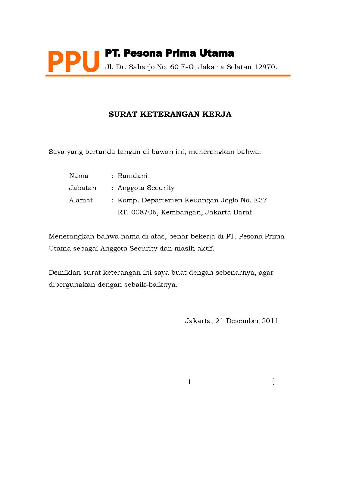 Detail Contoh Surat Keterangan Kerja Praktek Nomer 53