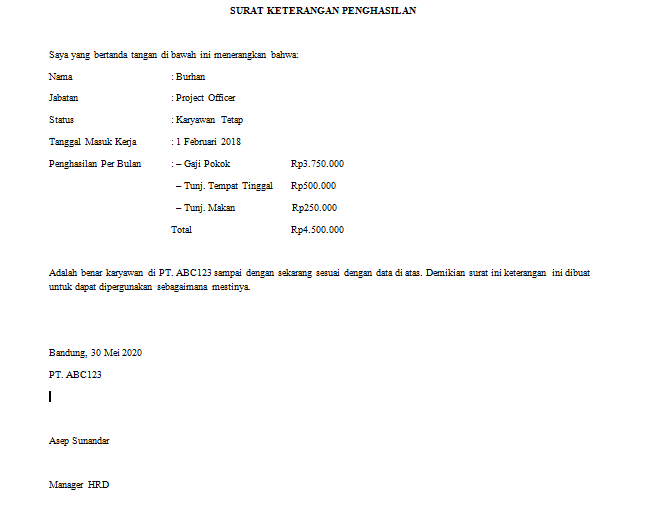Detail Contoh Surat Keterangan Kerja Wirausaha Nomer 10