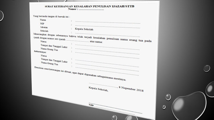 Detail Contoh Surat Keterangan Kesalahan Penulisan Ijazah Nomer 34