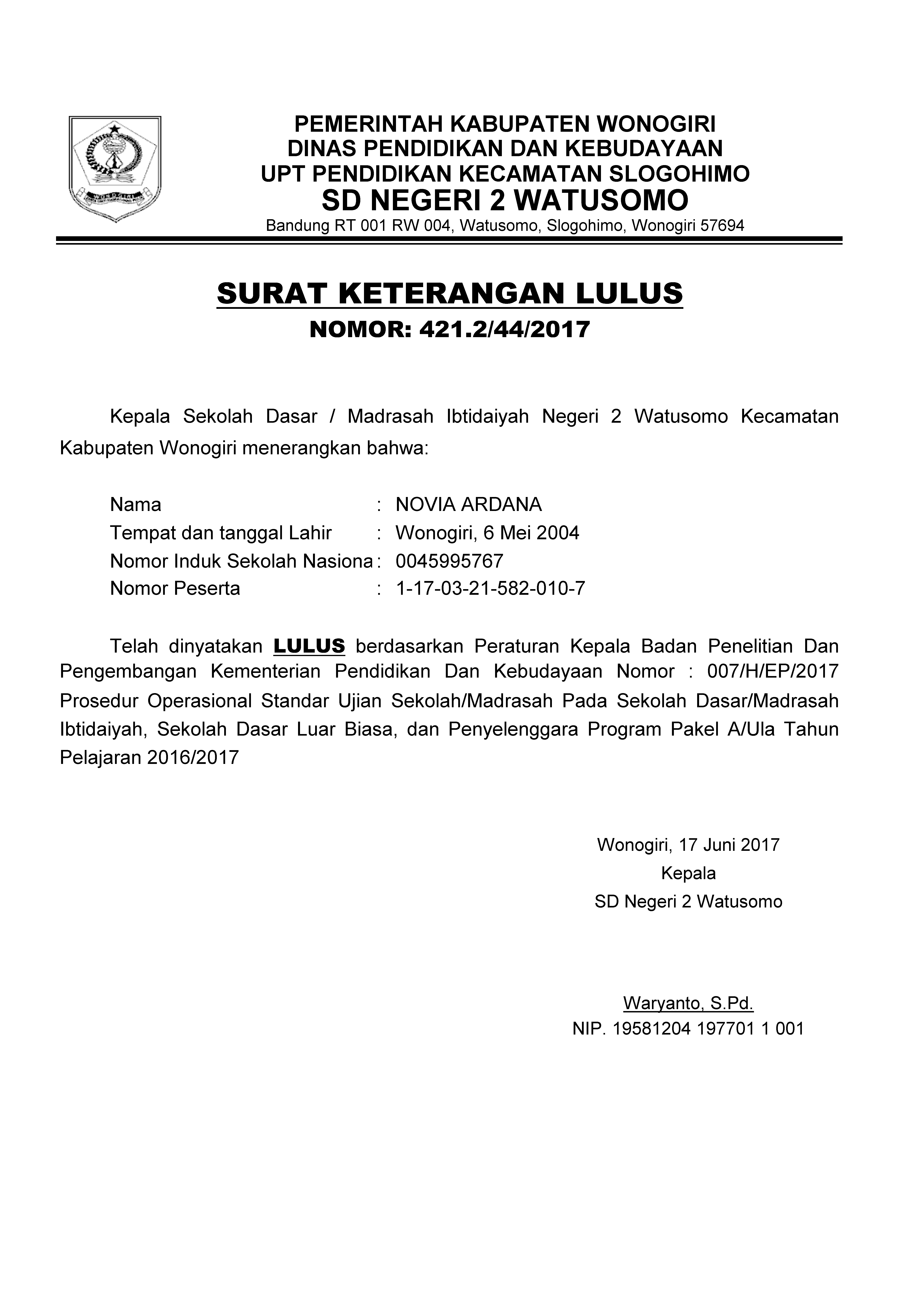 Detail Contoh Surat Keterangan Kesalahan Penulisan Ijazah Nomer 51