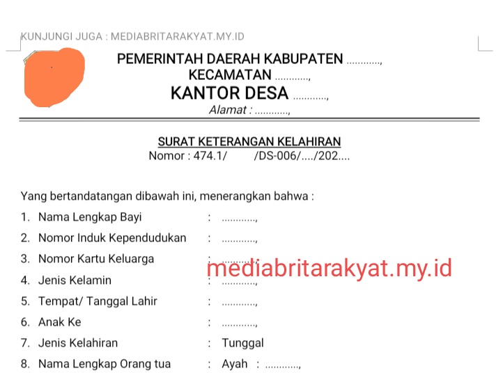 Detail Contoh Surat Keterangan Lahir Dari Bidan Doc Nomer 11