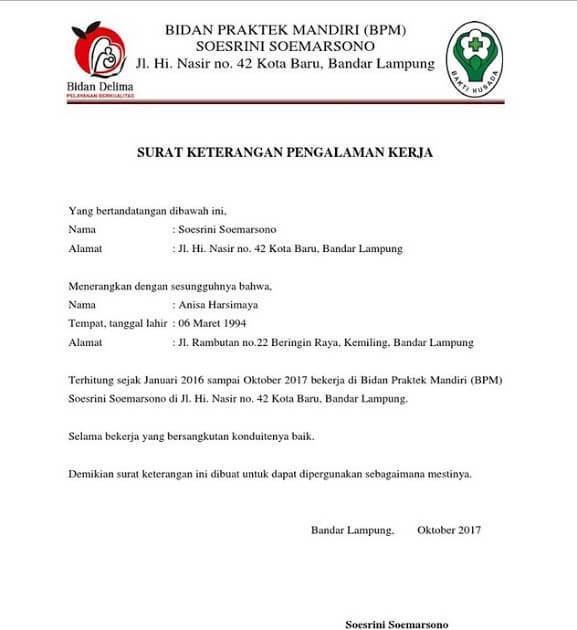 Detail Contoh Surat Keterangan Lahir Dari Bidan Doc Nomer 14