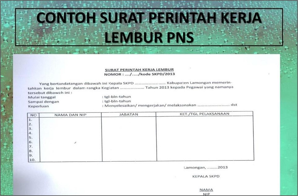 Detail Contoh Surat Keterangan Lembur Kerja Nomer 32