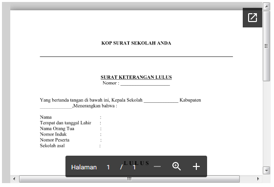 Detail Contoh Surat Keterangan Lulus Sma Nomer 58