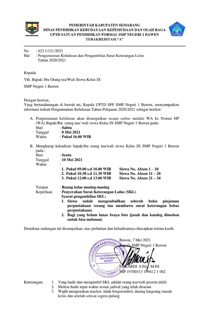 Detail Contoh Surat Keterangan Lulus Smp Nomer 27