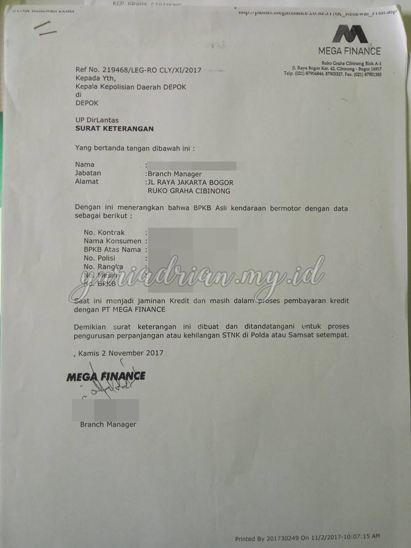 Detail Contoh Surat Keterangan Lunas Pembayaran Nomer 32