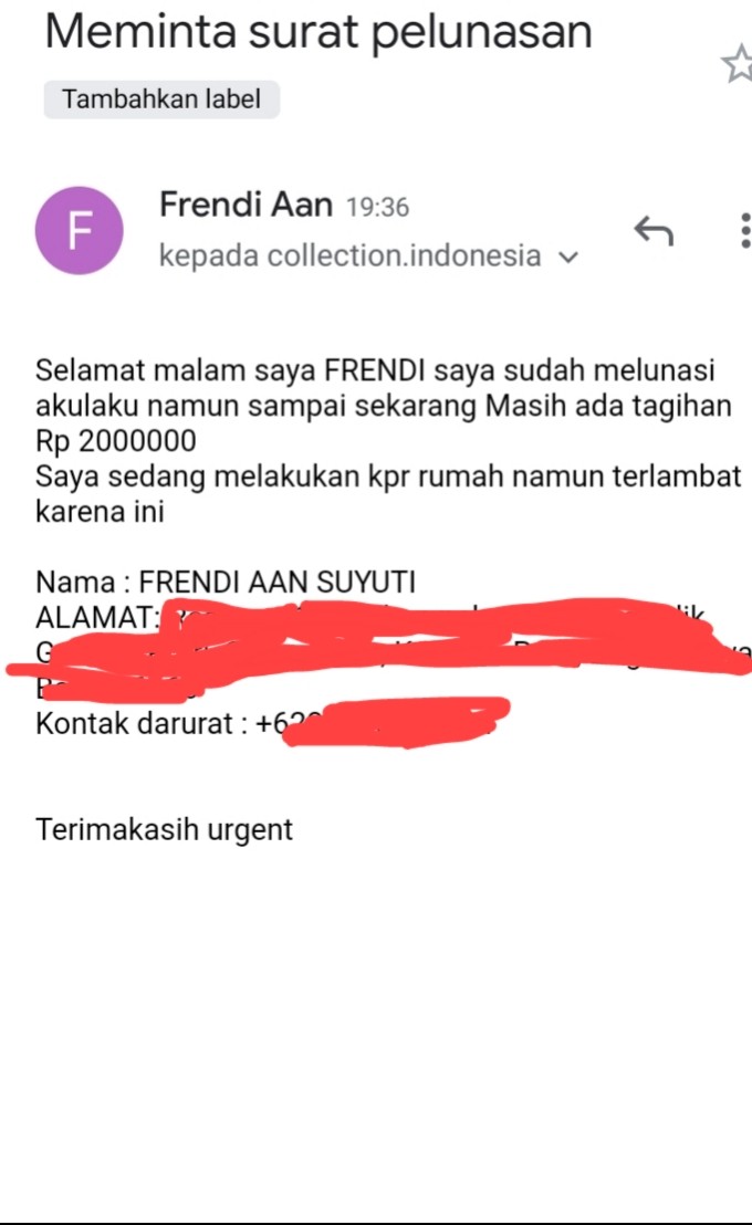 Detail Contoh Surat Keterangan Lunas Pembayaran Nomer 33