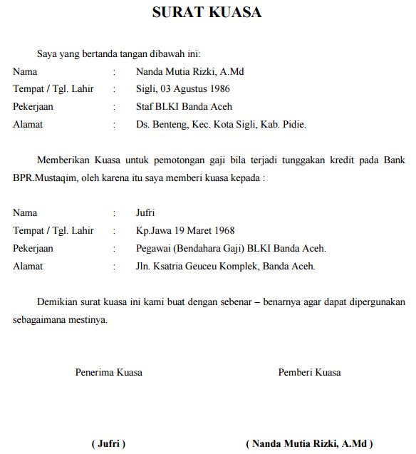 Detail Contoh Surat Keterangan Lunas Pinjaman Nomer 49