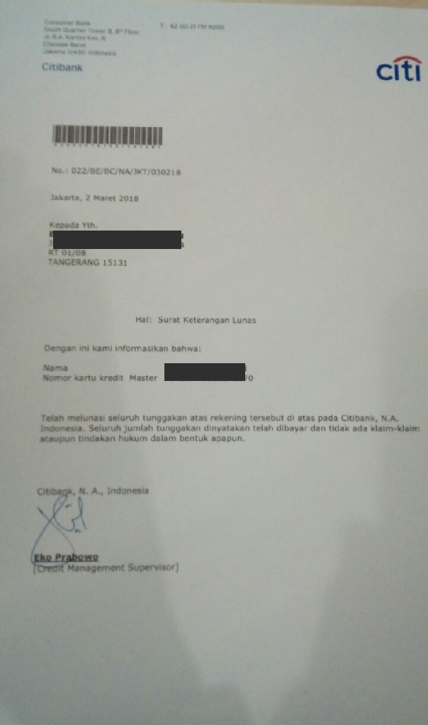Detail Contoh Surat Keterangan Lunas Pinjaman Bank Bri Nomer 5