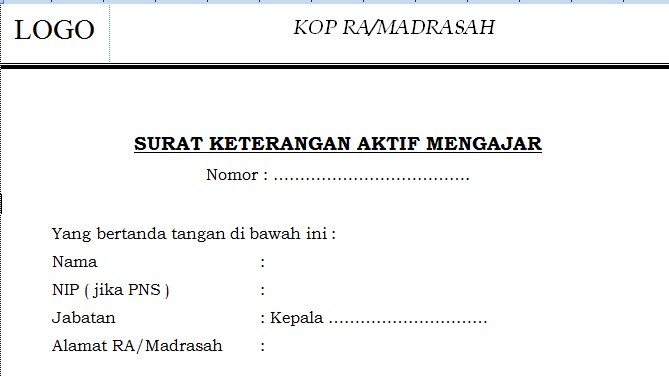 Detail Contoh Surat Keterangan Mengajar Nomer 37