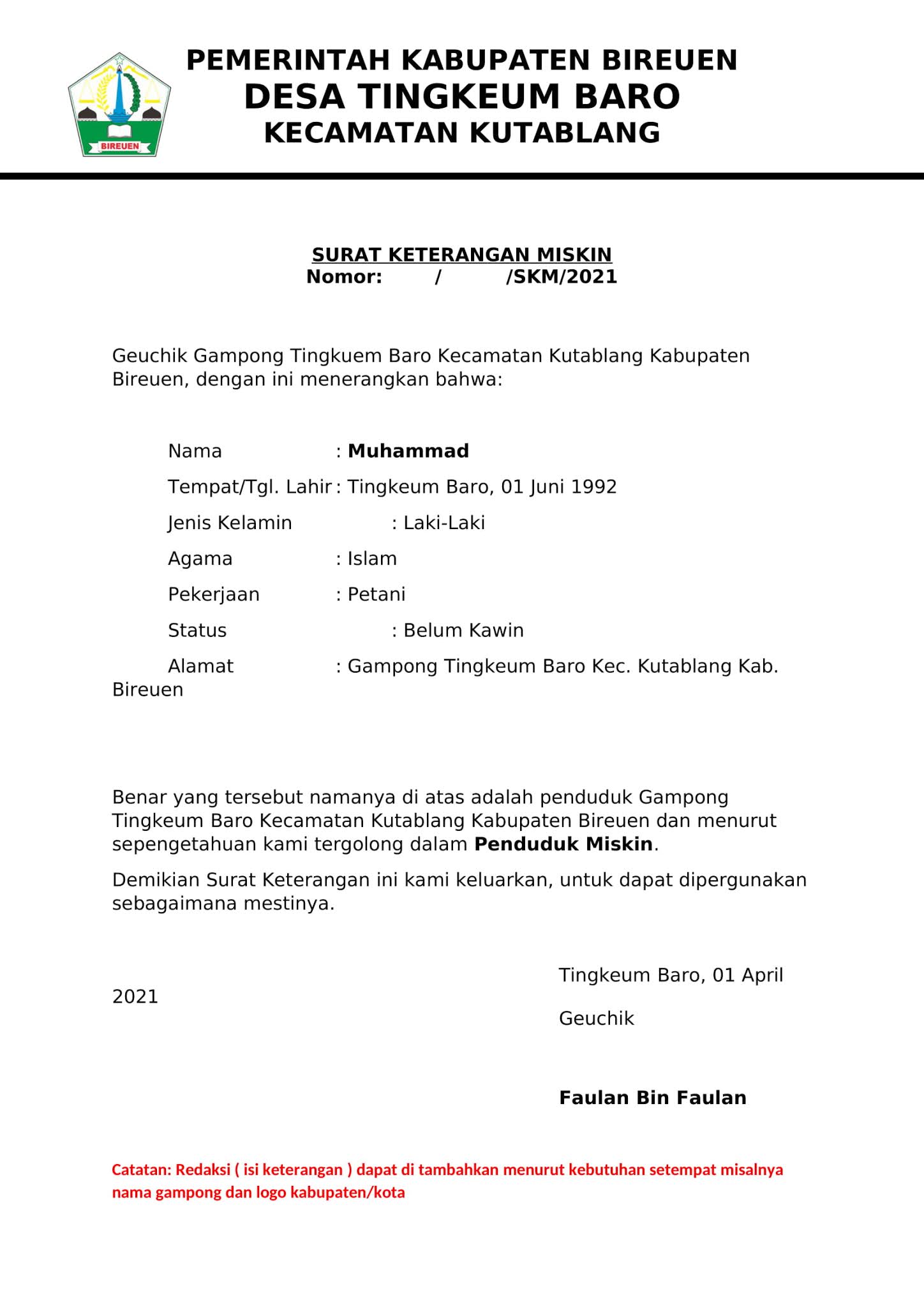 Detail Contoh Surat Keterangan Miskin Dari Desa Nomer 55