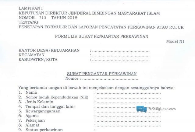Detail Contoh Surat Keterangan Nikah Dari Rt Nomer 46