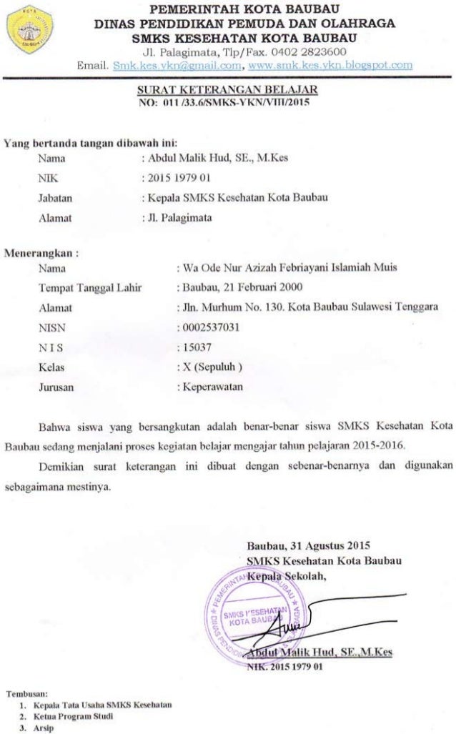 Detail Contoh Surat Keterangan Nisn Nomer 10