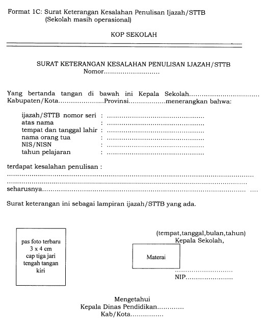 Detail Contoh Surat Keterangan Nisn Nomer 27