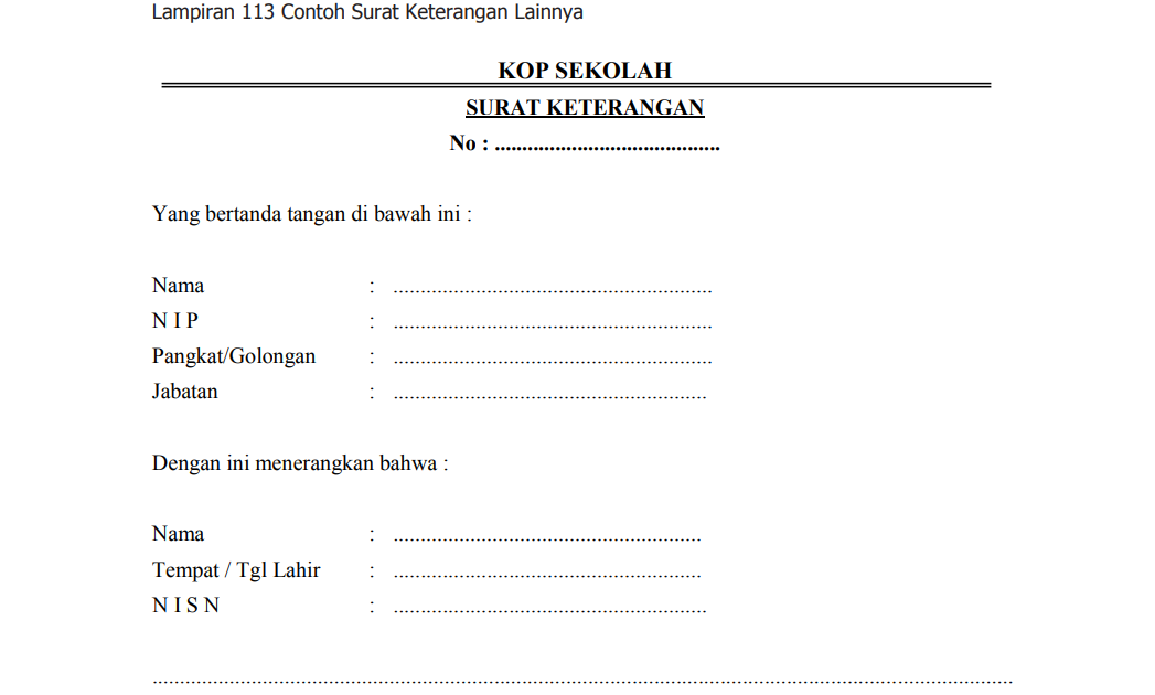 Detail Contoh Surat Keterangan Nisn Nomer 31