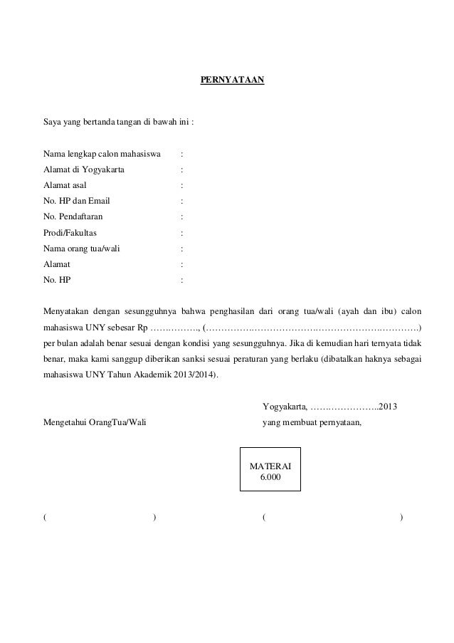 Detail Contoh Surat Keterangan Pekerjaan Orang Tua Nomer 50