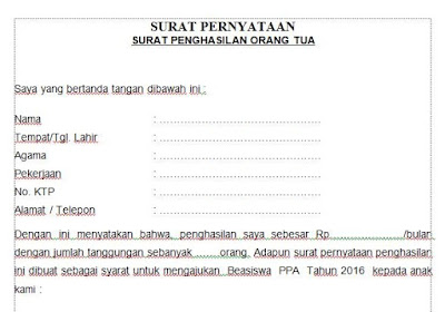 Detail Contoh Surat Keterangan Pekerjaan Orang Tua Nomer 54