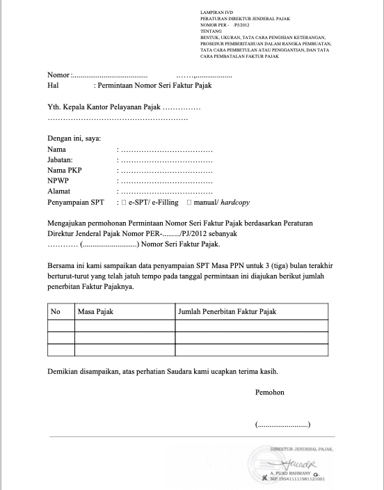 Detail Contoh Surat Keterangan Pembatalan Faktur Pajak Nomer 35