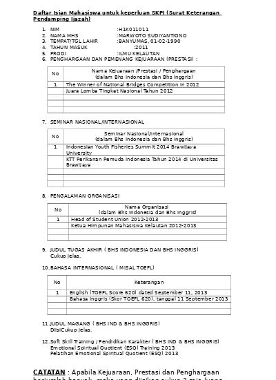 Detail Contoh Surat Keterangan Pendamping Ijazah Nomer 34