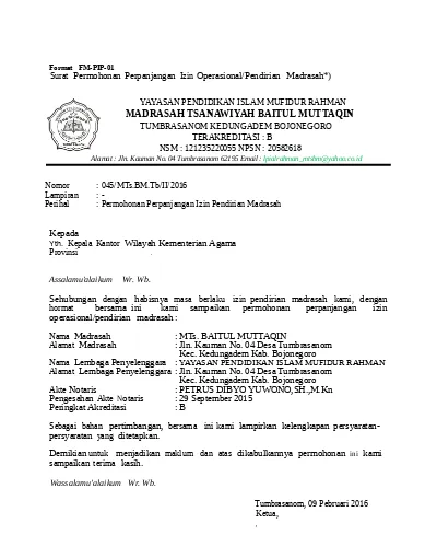 Detail Contoh Surat Keterangan Pendirian Sekolah Nomer 31