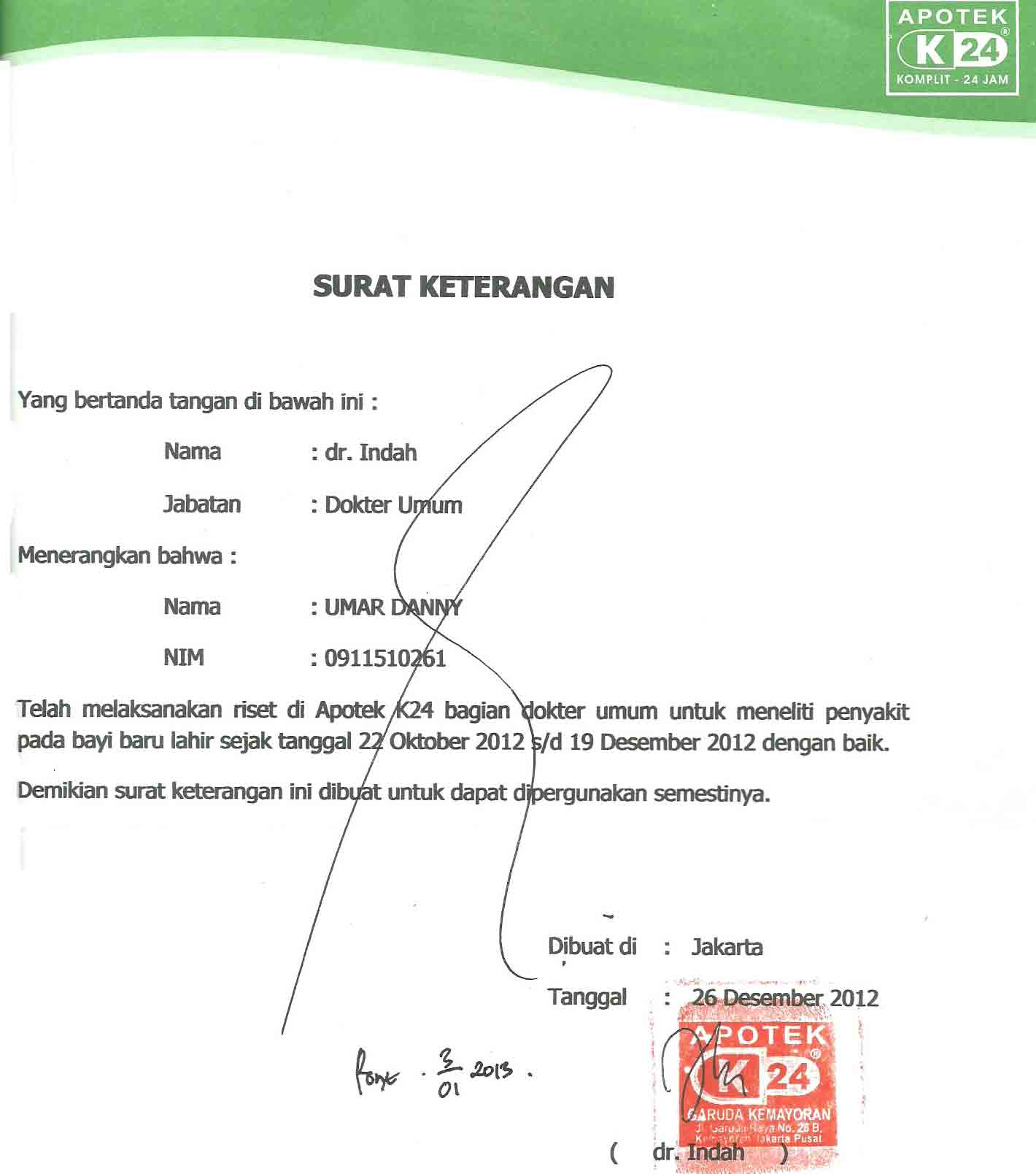 Detail Contoh Surat Keterangan Penelitian Dari Perusahaan Nomer 15