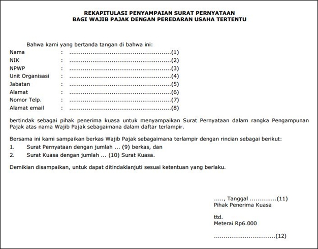 Detail Contoh Surat Keterangan Pengampunan Pajak Nomer 26