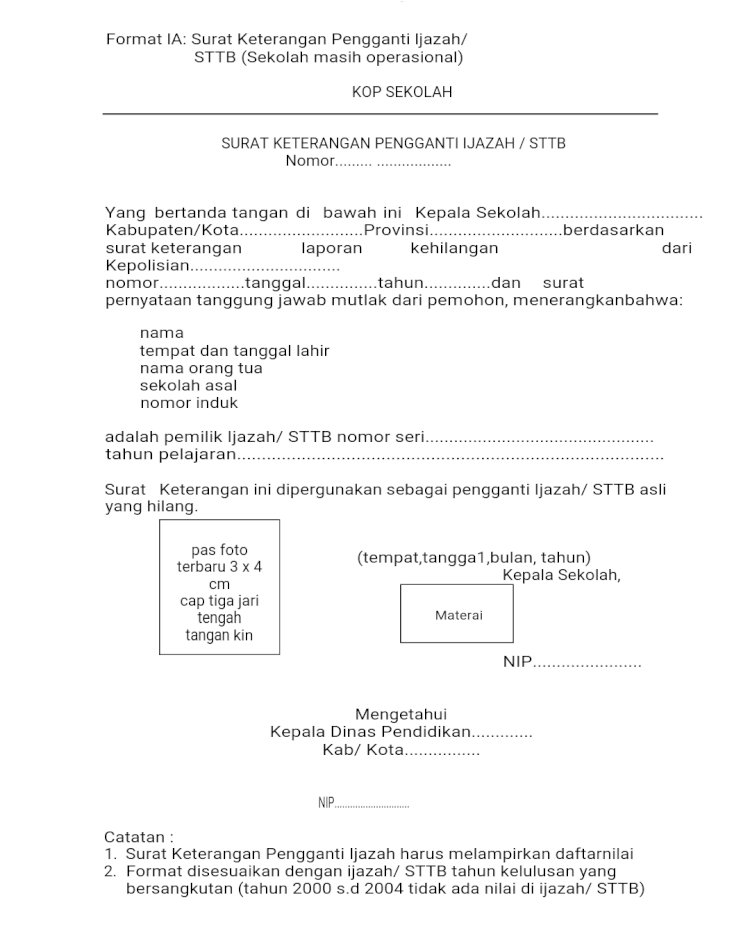 Detail Contoh Surat Keterangan Pengganti Ijazah Nomer 25