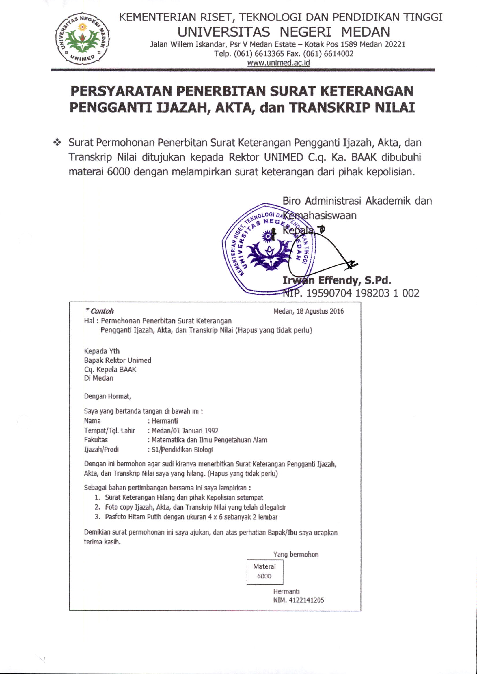 Detail Contoh Surat Keterangan Pengganti Ijazah Nomer 33