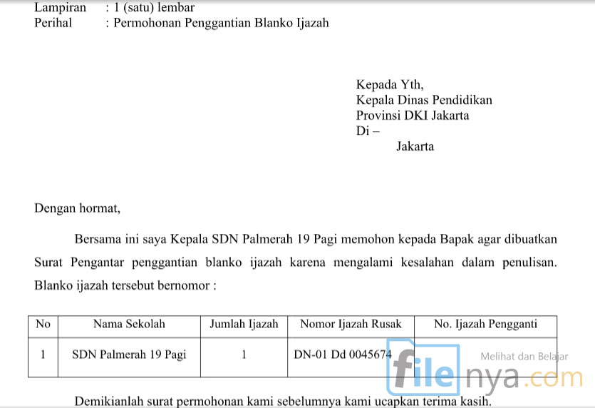 Detail Contoh Surat Keterangan Pengganti Raport Nomer 25