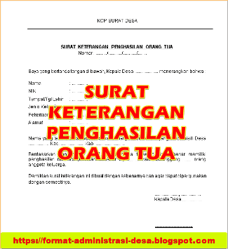 Detail Contoh Surat Keterangan Penghasilan Dari Desa Nomer 30